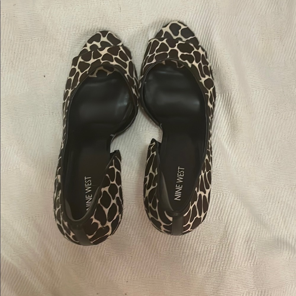 Nine West Black and Brown Heels Elegant Design new 5inches